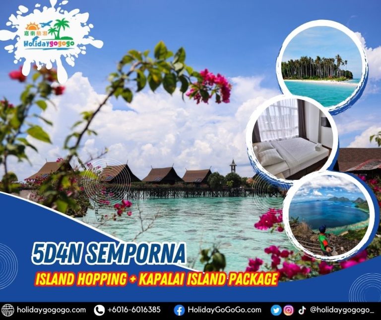 5d4n Semporna Island Hopping + Kapalai Island Package