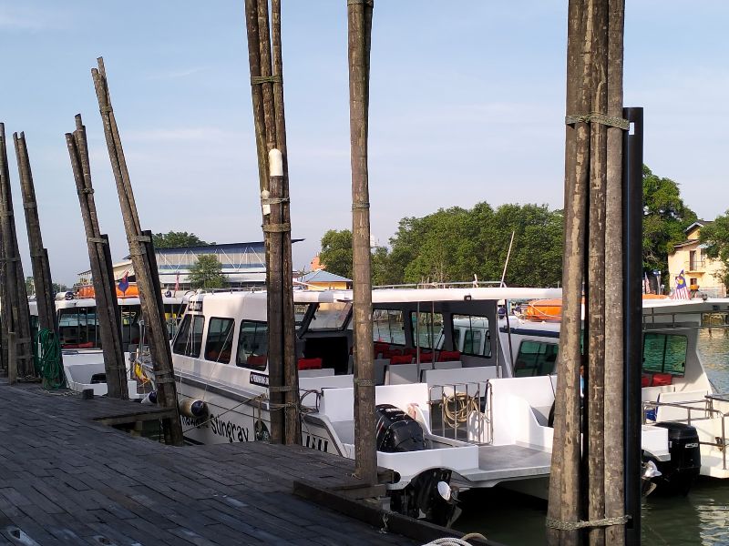 Boat docked at Mersing Jetty 